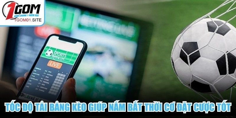 Tốc độ tải bảng kèo cực nhanh giúp người chơi nắm bắt thời cơ đặt cược tốt